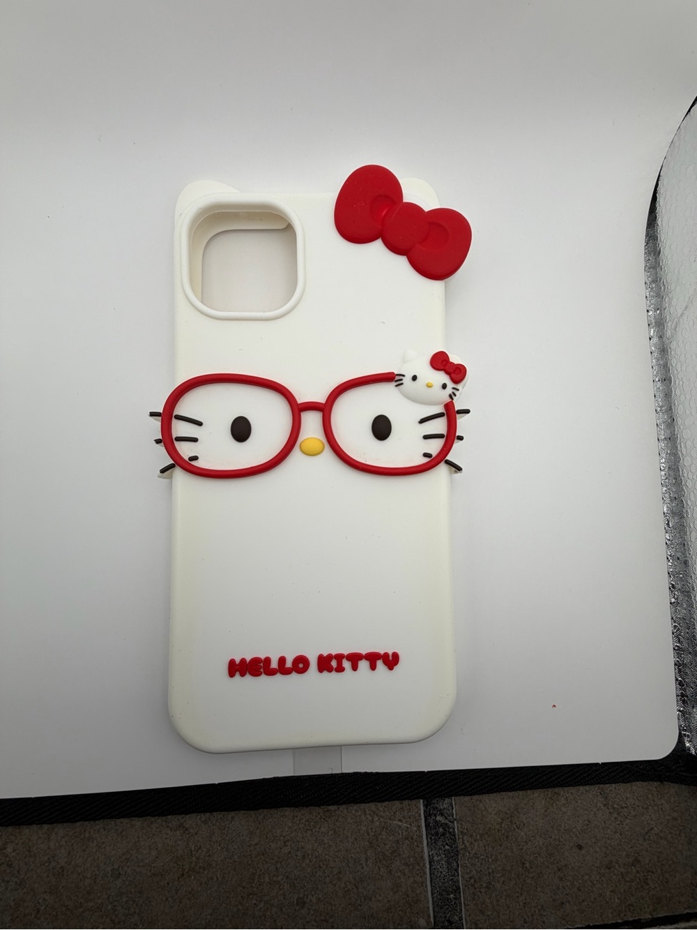 Sanrio Hello Kitty White and Red Silicone Phone Case